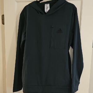 Adidas Men's Dark Green Hoodie Sweater